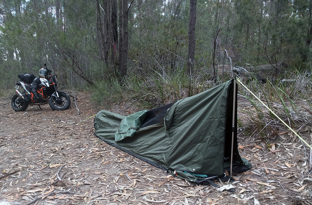 Compact motorcycle camping outlet gear