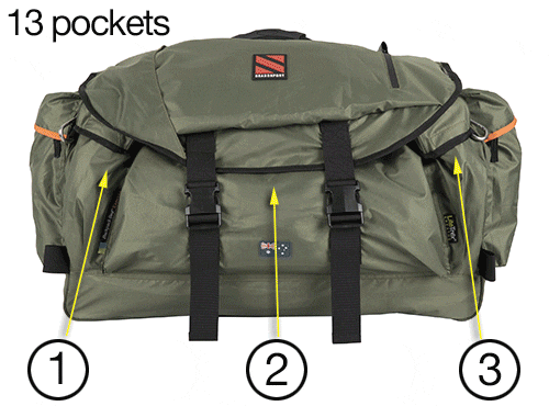 SEASONFORT EXPANSE Backpack Bed has 13 pockets